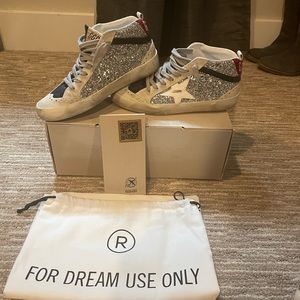 Golden Goose glitter mid star size 36